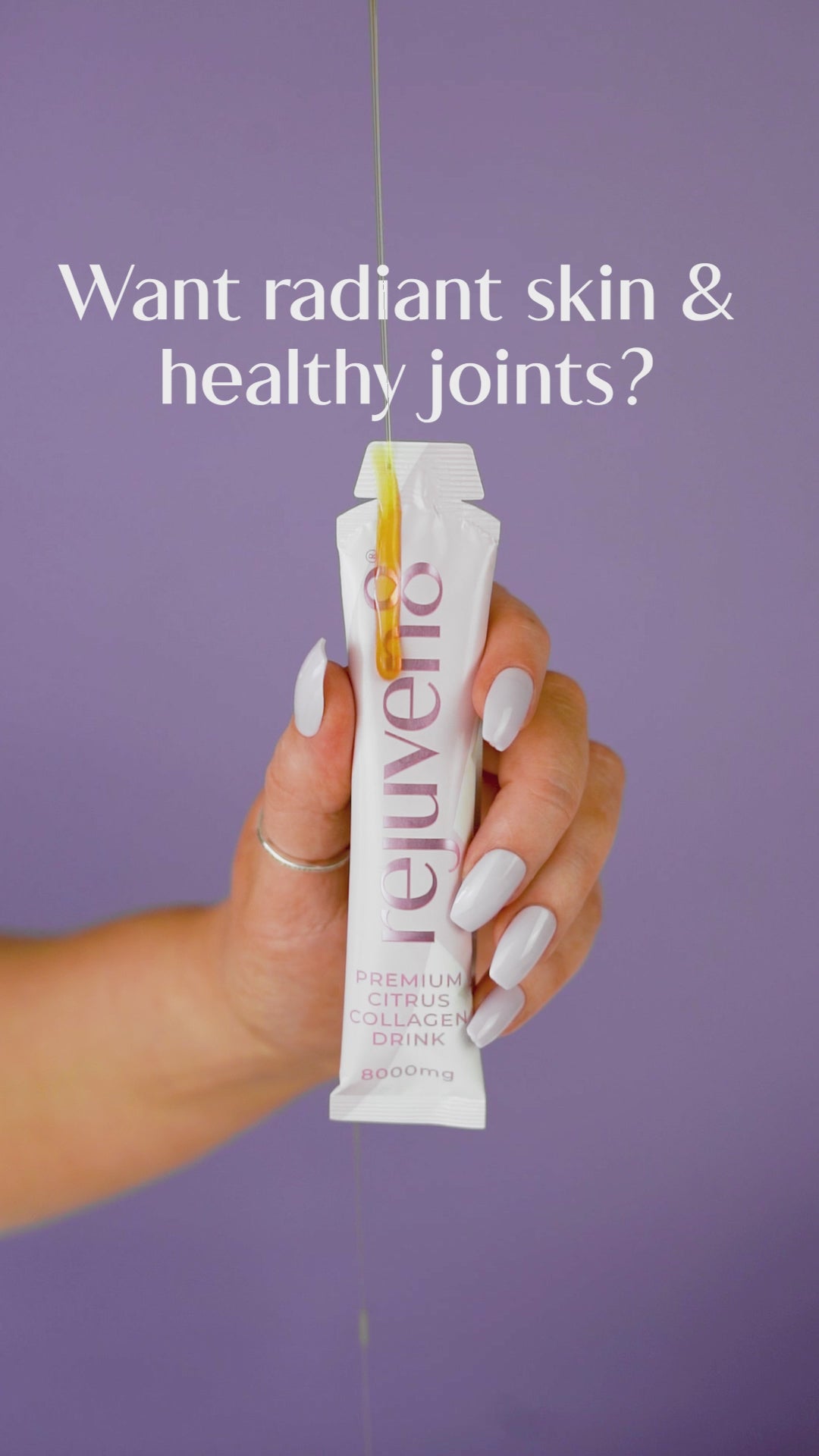 (Clearance, Past Best Before June 2025) Rejuven8 Premium Hydrolysed Marine Liquid Collagen Drink 8000mg, 14 sachets 14 x 30ml (14 day supply)